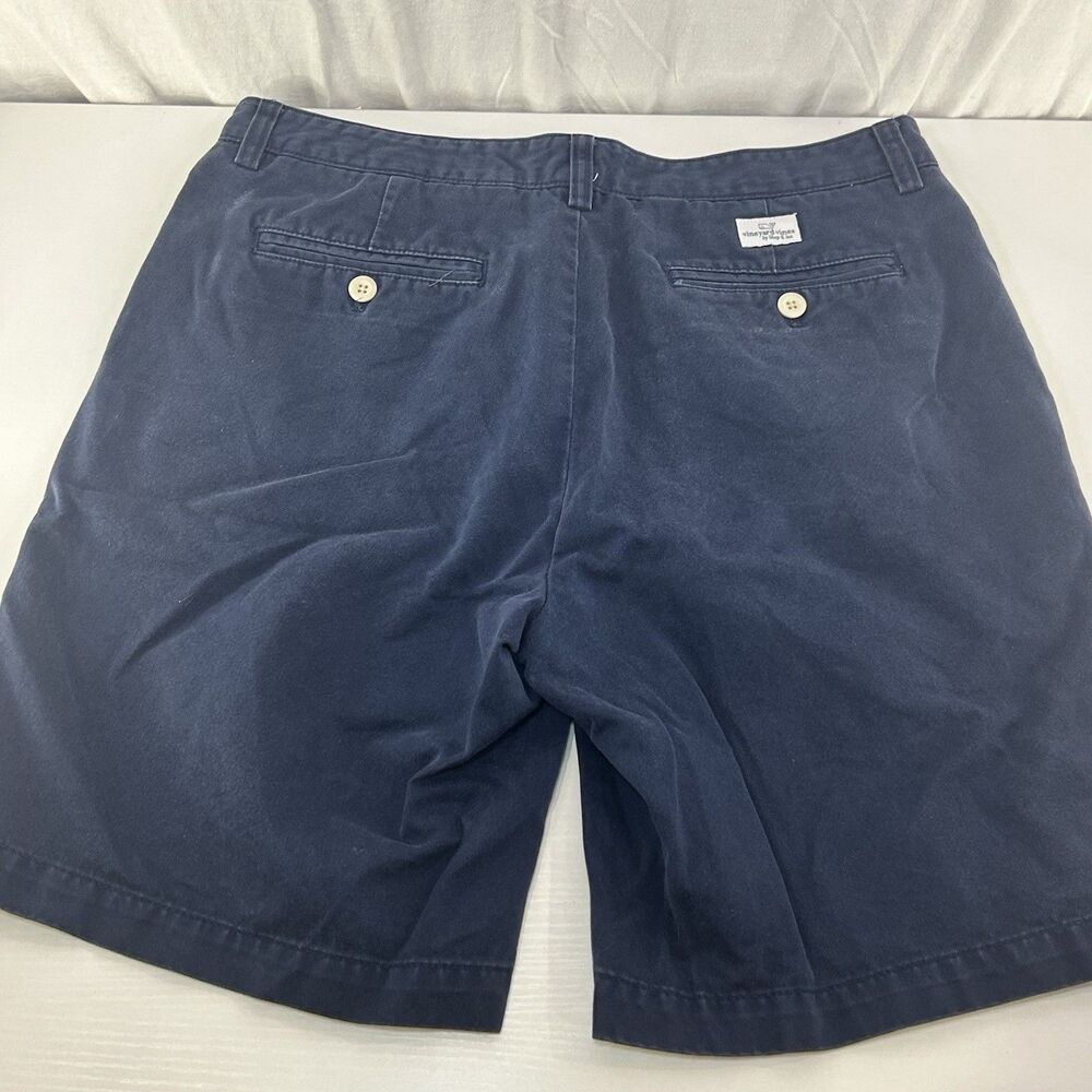 Vineyard Vines Men Shorts 32 Blue Dark 9" Club Chino Bermuda Cotton Twill Preppy - Picture 4 of 8